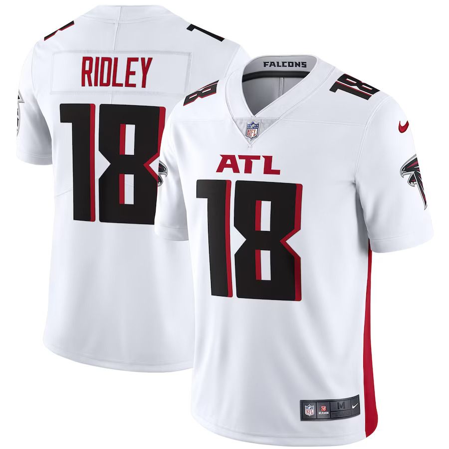 Men Atlanta Falcons 18 Calvin Ridley Nike White Vapor Limited NFL Jersey